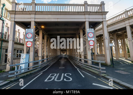 Livello alto ponte, Newcastle upon Tyne, Regno Unito Foto Stock