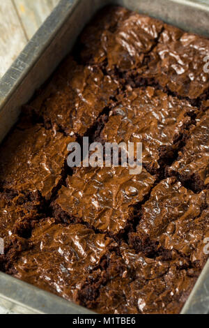Double Dark Brownie al cioccolato pronto a mangiare Foto Stock