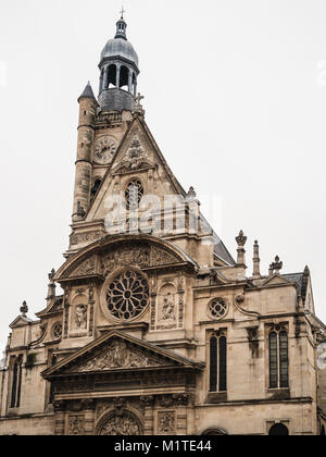 Chiesa di Santo Stefano del Monte (in francese: église Saint-Étienne-du-Mont) è un luogo di culto Cattolico di Parigi si trova nel quartiere latino. Foto Stock