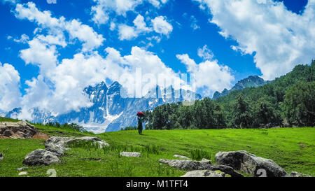 Bellissimo paesaggio di montagna di Sonamarg, dello stato del Jammu e Kashmir, India Foto Stock