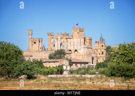 Olite castello medievale in Navarra, Spagna Foto Stock