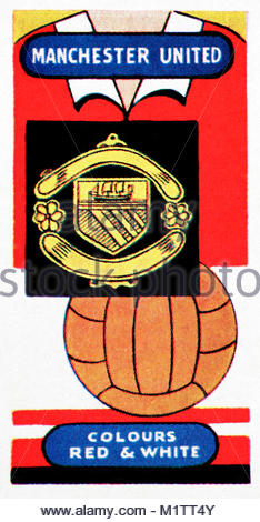 Il Manchester United football club e badge Foto Stock