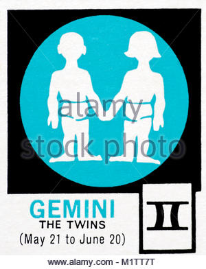 Il segno dello zodiaco - Gemini i gemelli Foto Stock