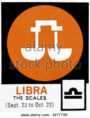 Il segno dello zodiaco - Libra scale Foto Stock