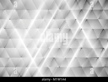 Abstract tech triangoli grigio Sfondo geometrico. Mosaico poligonale disegno vettoriale Illustrazione Vettoriale
