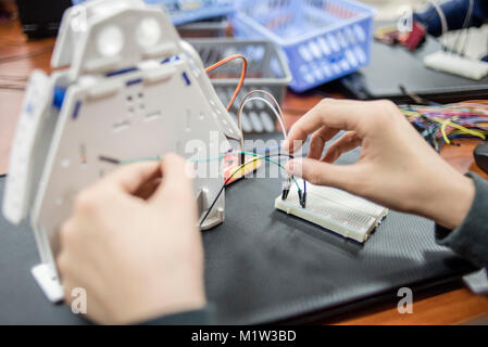Robotics centro per bambini a Kiev, Ucraina Foto Stock