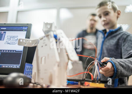 Robotics centro per bambini a Kiev, Ucraina Foto Stock