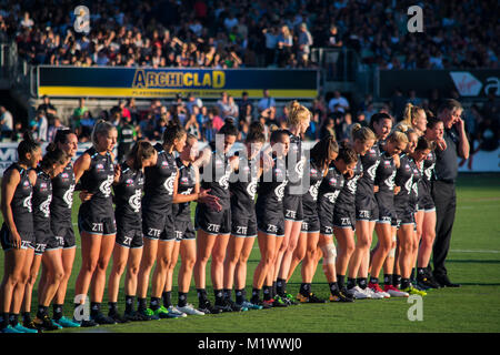 Melbourne, Australia. 2 febbraio 2018. AFLW Round 1 Collingwood vs Carlton. Lucy Rock/ Alamy Live News Foto Stock