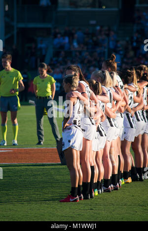 Melbourne, Australia. 2 febbraio 2018. AFLW Round 1 Collingwood vs Carlton. Lucy Rock/ Alamy Live News Foto Stock