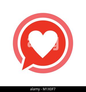 L'amore parla simbolo Vector Graphic Logo Design Modello icona Illustrazione Vettoriale