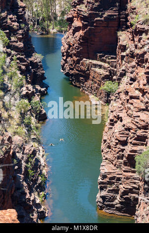 Joffrey Gorge, Karijini National Park, Australia occidentale. Foto Stock