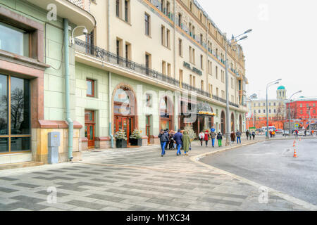 Mosca, Russia - gennaio 13.2018: Hotel Metropol presso la Piazza della Rivoluzione nel centro della città Foto Stock