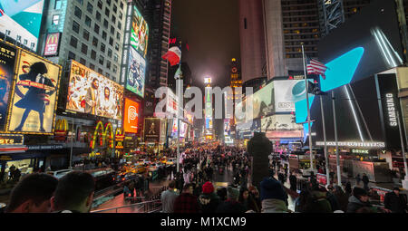 Time Square a Manhattan, New York City--Dicembre Foto Stock