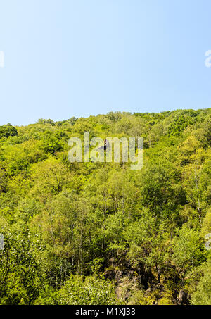 Valle del Jiu dalla contea di Hunedoara Romania, tra la Retezat e il Parang montagne. Foto Stock