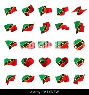 Saint Kitts e Nevis bandiera Illustrazione Vettoriale