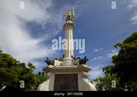 Plaza Colon Old San Juan, Puerto Rico Foto Stock