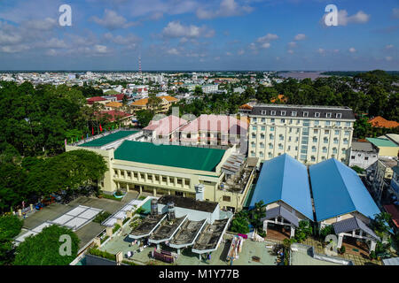 Long Xuyen, Vietnam - il Sep 1, 2017. Quartiere degli affari di Long Xuyen, Vietnam. Long Xuyen è la seconda città più grande nel Delta del Mekong del Vietnam. Foto Stock