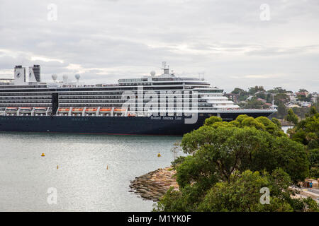 Nave da crociera MS Noordam lasciando il porto di Sydney, Nuovo Galles del Sud, Australia Foto Stock