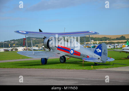 Gloster Gladiator all'aeroporto di Shoreham Foto Stock