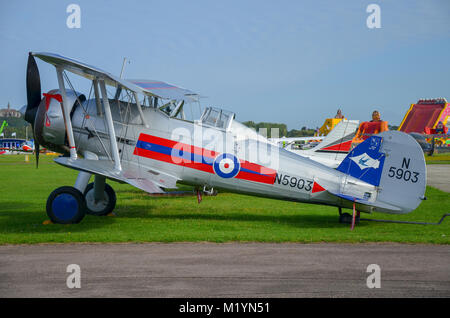 Gloster Gladiator all'aeroporto di Shoreham Foto Stock