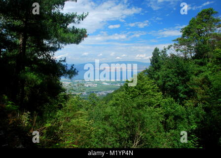 Una vista spettacolare di Dali come visto dal Monte Cangshan in Yunnan, Cina Foto Stock