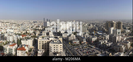 Vista panoramica del nuovo centro di Amman abdali area - Giordania Amman City - Vista degli edifici moderni in Amman di notte Foto Stock