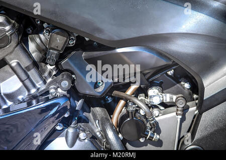 Moto motore V Closeup. Foto Stock