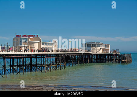 Worthing Pier, Sussex England, Foto Stock