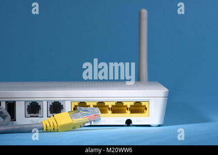 Router wireless network con cavo Foto Stock