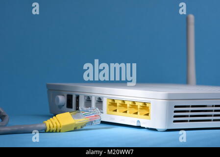 Router wireless network con cavo Foto Stock