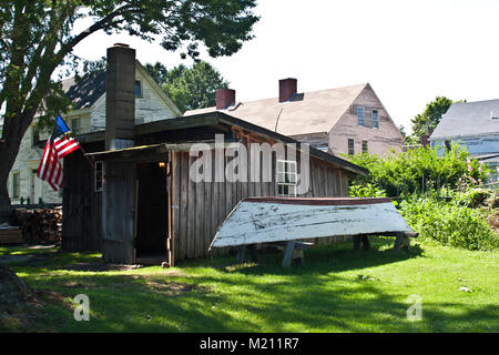 Portsmouth New Hampshire: Strawbery Banke Museum al Dock di Pozza Foto Stock