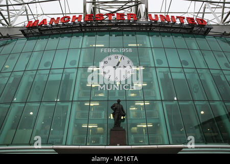 Manchester, Regno Unito, 3 feb 2018. ,Il Manchester United Football Club, Old Trafford, 3 febbraio, 2018 (C)Barbara Cook/Alamy Live News Credito: Barbara Cook/Alamy Live News Foto Stock