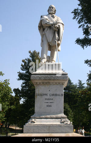 Statua del Generale Giuseppe Garibaldi a Padova, Italia Foto Stock