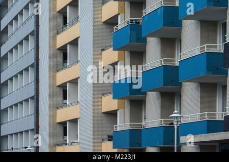 Edificio moderno in Westerland, isola di Sylt, Mare del Nord, Nord Frisia, Schleswig-Holstein, Germania, Europa Foto Stock