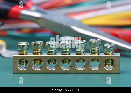 Componente utilizzato negli impianti elettrici Foto Stock