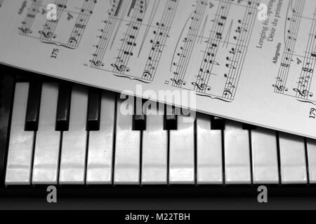 Le tastiere di pianoforte e musica Foto Stock