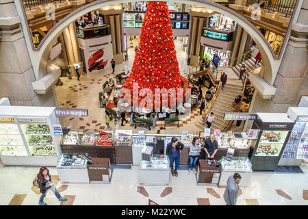 Buenos Aires Argentina, Galerias Pacifico Mall, atrio, CH, Carolina Herrera, albero di Natale, vista dall'alto, ispanico, Argentina Argentino Sud Argentino Foto Stock