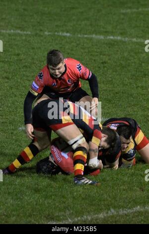 Carmarthen Quins RFC V Aberavon RFC Foto Stock