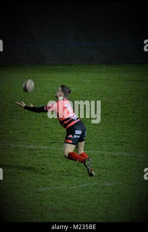 Carmarthen Quins RFC V Aberavon RFC Foto Stock