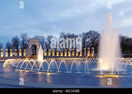 National Memoriale della Seconda Guerra Mondiale a Washington D.C. dedicato per gli americani che hanno servito nelle forze armate e come i civili durante la Seconda Guerra Mondiale. Foto Stock
