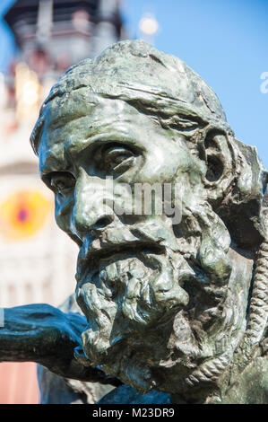 I Borghesi di Calais , una delle più celebri sculture di Auguste Rodin, Foto Stock