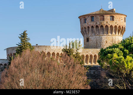 La fortezza medicea di Volterra, Pisa, Toscana, Italia Foto Stock