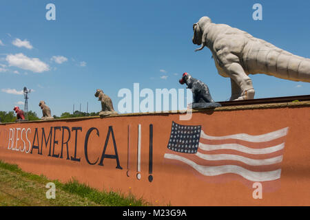 Parete di animali sculture nel sud del New Jersey Foto Stock