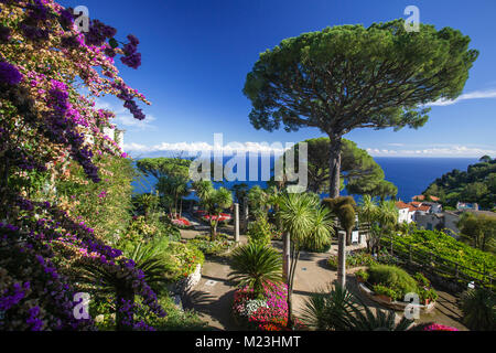 Villa Rufolo e giardini di Ravello, Amalfi, Italia Foto Stock