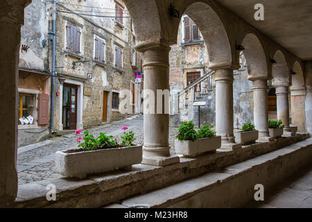 Grisignana hilltop village, Croazia Foto Stock