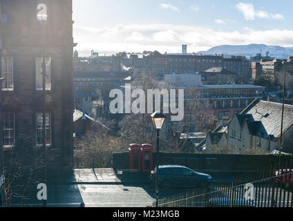 Una vista della città di Edimburgo dal nord Castle Wynd Foto Stock