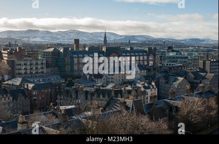 Una vista della città di Edimburgo dal nord Castle Wynd Foto Stock