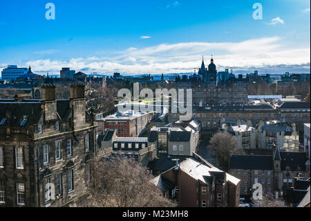 Una vista della città di Edimburgo dal nord Castle Wynd Foto Stock