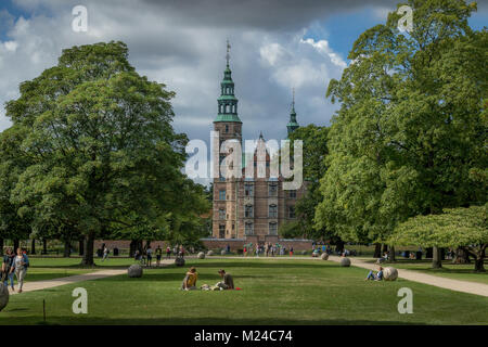 Il Castello di Rosenborg & Giardini in Copenhagen DANIMARCA Foto Stock