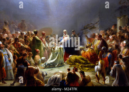 L Adorazione dei Magi 1828 da Domingos António de Sequeira, risalente al XIX secolo, Portogallo, portoghese , Foto Stock